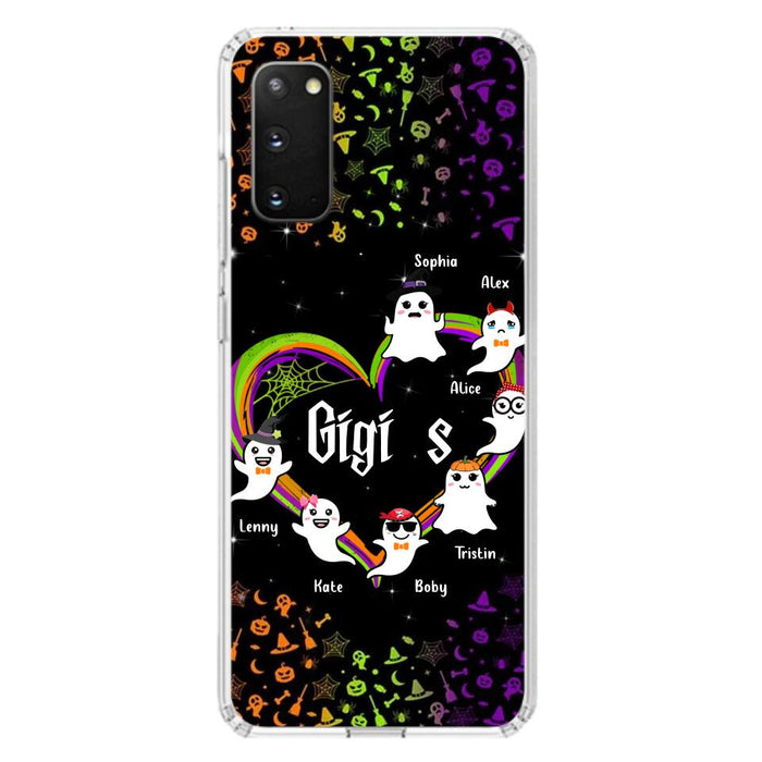 Custom Personalized Grandma & Grandkids Ghost Phone Case - Up to 7 Grandkids - Halloween Gift For Grandma - Case For iPhone And Samsung