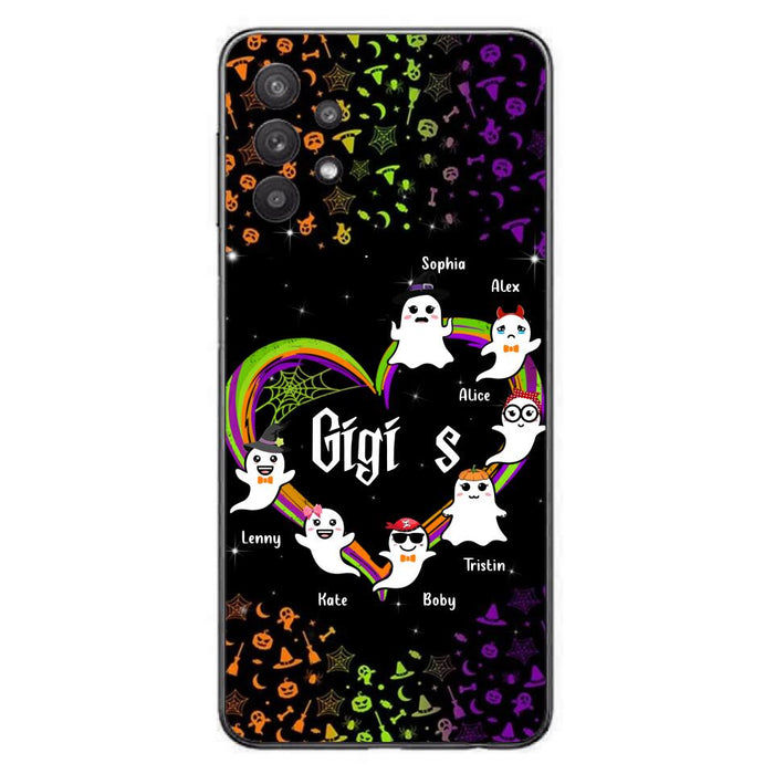 Custom Personalized Grandma & Grandkids Ghost Phone Case - Up to 7 Grandkids - Halloween Gift For Grandma - Case For iPhone And Samsung