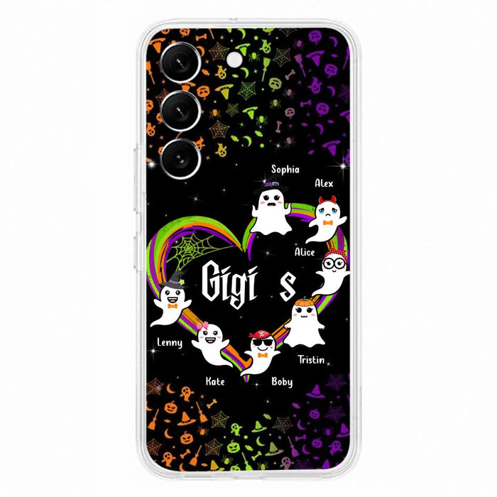 Custom Personalized Grandma & Grandkids Ghost Phone Case - Up to 7 Grandkids - Halloween Gift For Grandma - Case For iPhone And Samsung