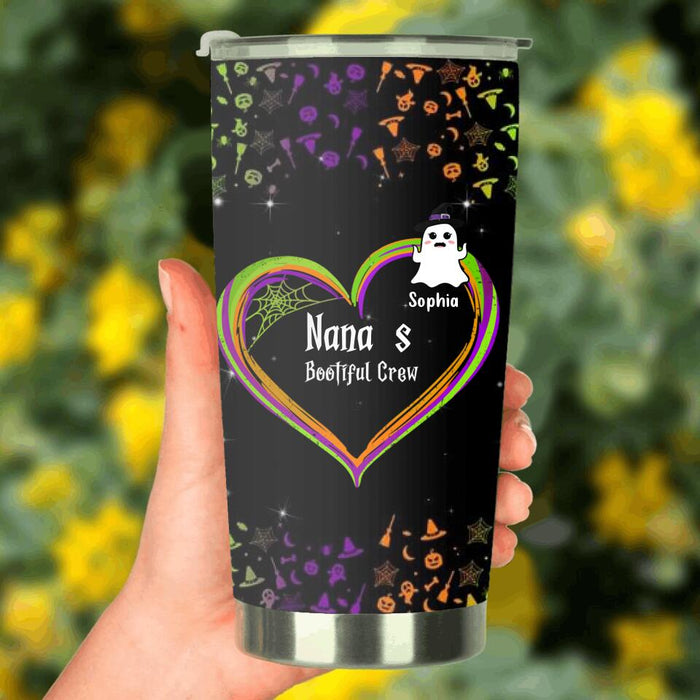 Custom Personalized Nana's Bootiful Crew Tumbler - Halloween Gift For Grandma - Up to 7 Grandkids