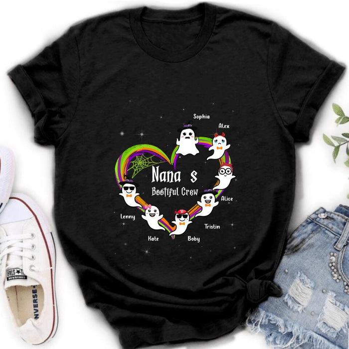 Custom Personalized Nana's Bootiful Crew Shirt/Hoodie - Halloween Gift for Grandma - Up to 7 Grandkids