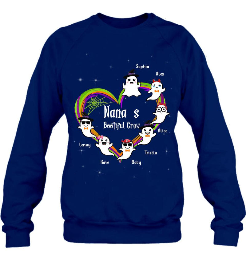 Custom Personalized Nana's Bootiful Crew Shirt/Hoodie - Halloween Gift for Grandma - Up to 7 Grandkids