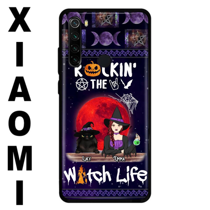 Custom Personalized Pet Witch Phone Case - Up to 3 Pets - Halloween Gift For Dog/ Cat Lover - Rockin' The Witch Life - Case For Xiaomi, Oppo And Huawei