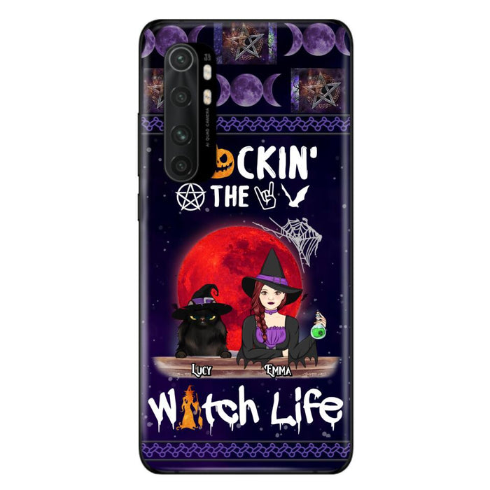 Custom Personalized Pet Witch Phone Case - Up to 3 Pets - Halloween Gift For Dog/ Cat Lover - Rockin' The Witch Life - Case For Xiaomi, Oppo And Huawei