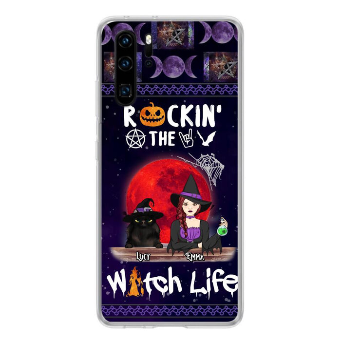 Custom Personalized Pet Witch Phone Case - Up to 3 Pets - Halloween Gift For Dog/ Cat Lover - Rockin' The Witch Life - Case For Xiaomi, Oppo And Huawei