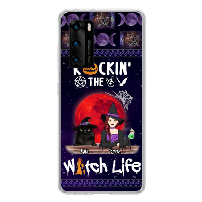 Custom Personalized Pet Witch Phone Case - Up to 3 Pets - Halloween Gift For Dog/ Cat Lover - Rockin' The Witch Life - Case For Xiaomi, Oppo And Huawei