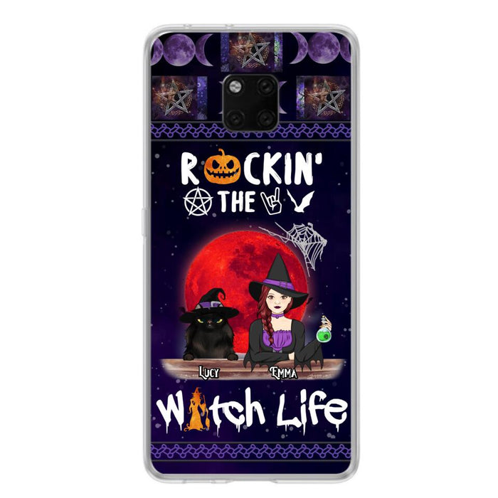 Custom Personalized Pet Witch Phone Case - Up to 3 Pets - Halloween Gift For Dog/ Cat Lover - Rockin' The Witch Life - Case For Xiaomi, Oppo And Huawei