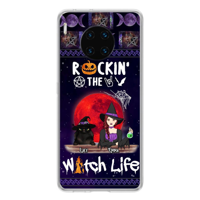 Custom Personalized Pet Witch Phone Case - Up to 3 Pets - Halloween Gift For Dog/ Cat Lover - Rockin' The Witch Life - Case For Xiaomi, Oppo And Huawei