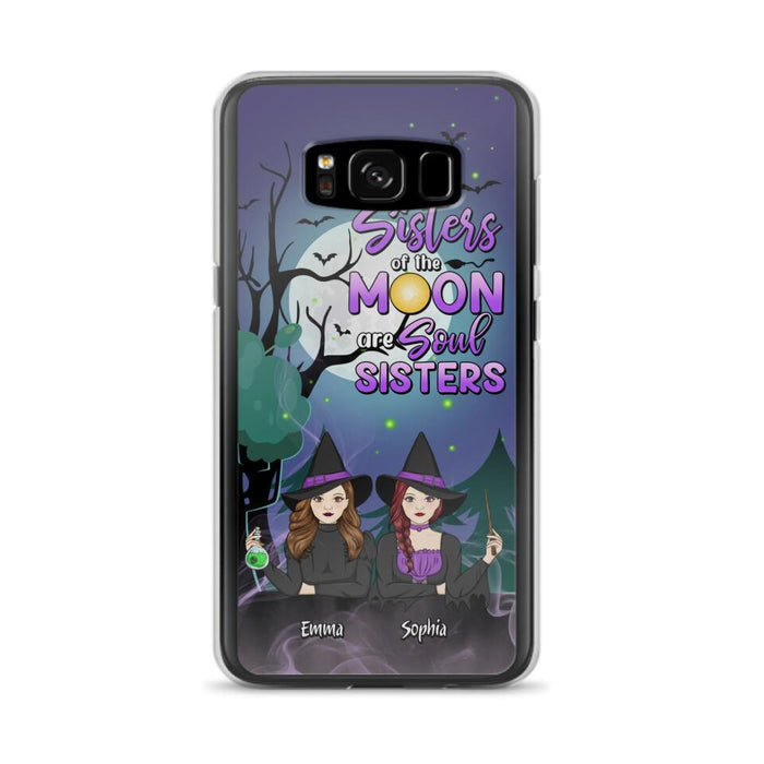 Custom Personalized Witches Phone Case for iPhone/ Samsung - Gift Idea For Halloween/ Friends with up to 4 Witches - Sisters Of The Moon Are Soul Sisters