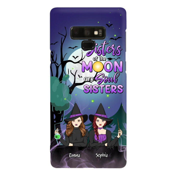 Custom Personalized Witches Phone Case for iPhone/ Samsung - Gift Idea For Halloween/ Friends with up to 4 Witches - Sisters Of The Moon Are Soul Sisters