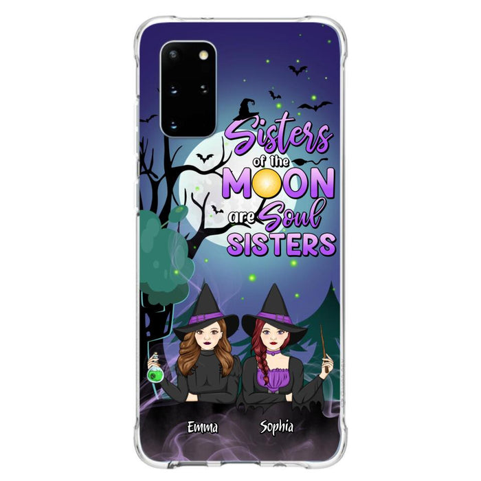 Custom Personalized Witches Phone Case for iPhone/ Samsung - Gift Idea For Halloween/ Friends with up to 4 Witches - Sisters Of The Moon Are Soul Sisters