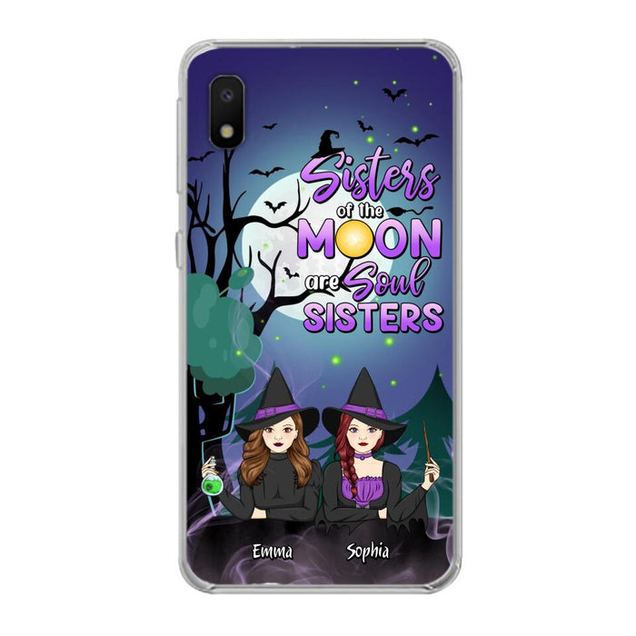 Custom Personalized Witches Phone Case for iPhone/ Samsung - Gift Idea For Halloween/ Friends with up to 4 Witches - Sisters Of The Moon Are Soul Sisters