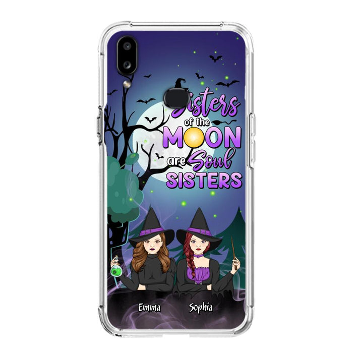 Custom Personalized Witches Phone Case for iPhone/ Samsung - Gift Idea For Halloween/ Friends with up to 4 Witches - Sisters Of The Moon Are Soul Sisters