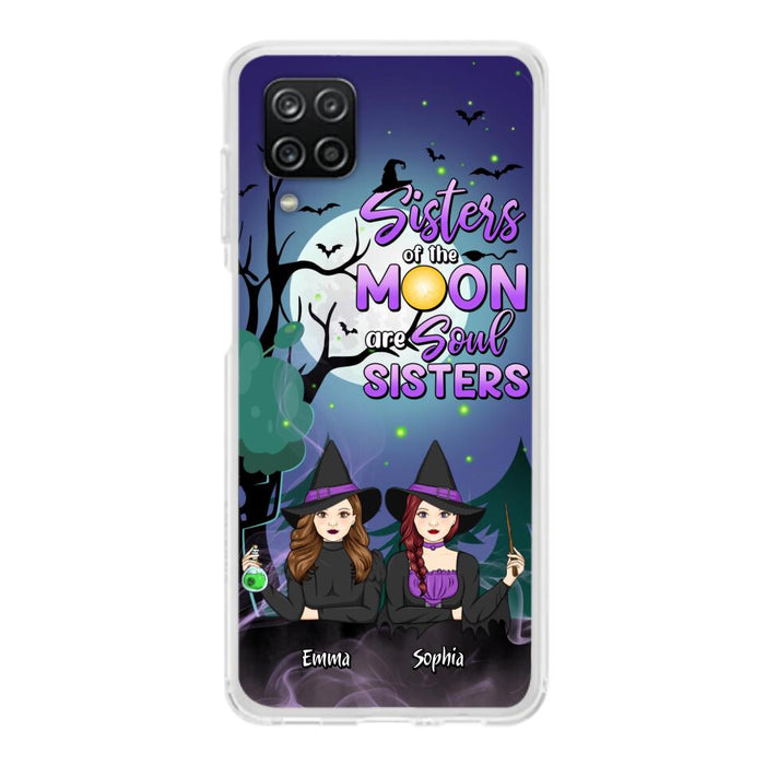 Custom Personalized Witches Phone Case for iPhone/ Samsung - Gift Idea For Halloween/ Friends with up to 4 Witches - Sisters Of The Moon Are Soul Sisters