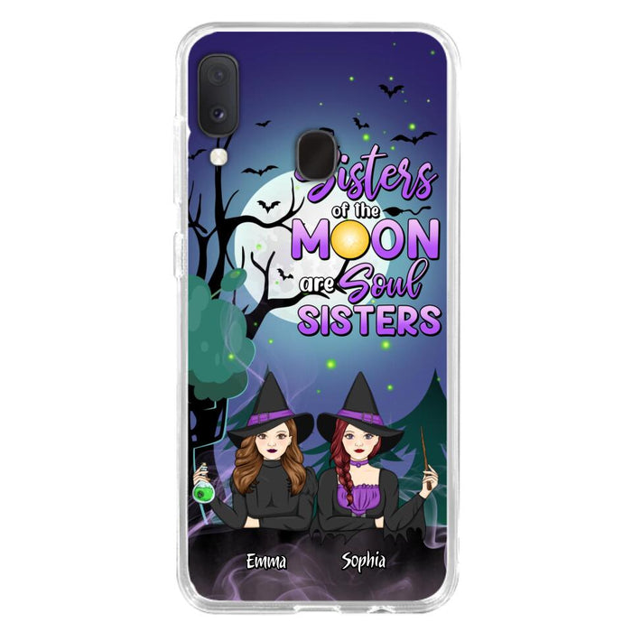 Custom Personalized Witches Phone Case for iPhone/ Samsung - Gift Idea For Halloween/ Friends with up to 4 Witches - Sisters Of The Moon Are Soul Sisters