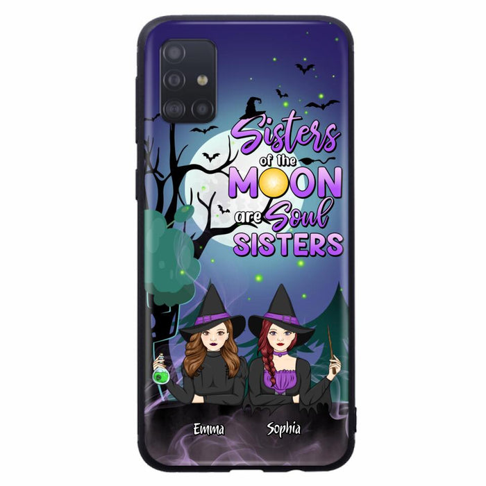 Custom Personalized Witches Phone Case for iPhone/ Samsung - Gift Idea For Halloween/ Friends with up to 4 Witches - Sisters Of The Moon Are Soul Sisters