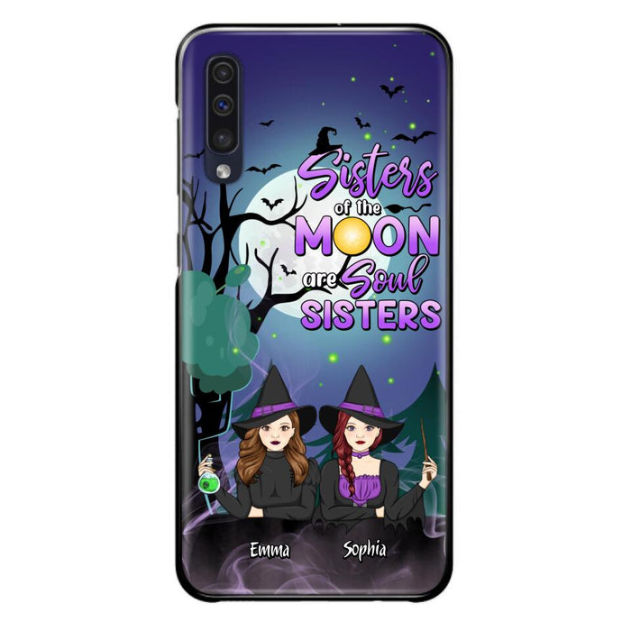 Custom Personalized Witches Phone Case for iPhone/ Samsung - Gift Idea For Halloween/ Friends with up to 4 Witches - Sisters Of The Moon Are Soul Sisters