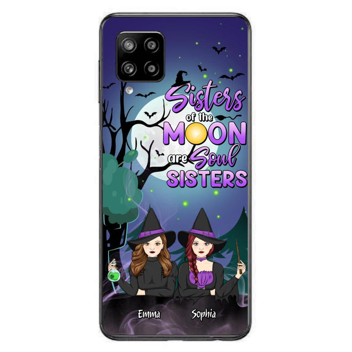 Custom Personalized Witches Phone Case for iPhone/ Samsung - Gift Idea For Halloween/ Friends with up to 4 Witches - Sisters Of The Moon Are Soul Sisters