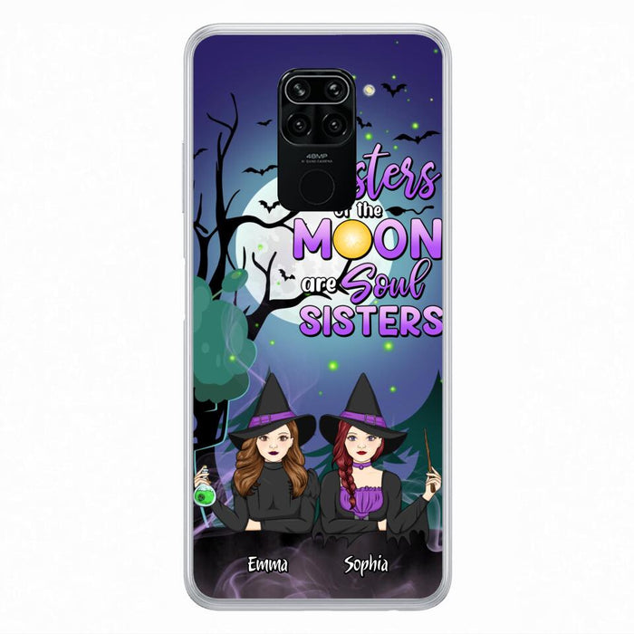 Custom Personalized Witches Phone Case for Xiaomi/ Huawei/ Oppo - Gift Idea For Halloween/ Friends with up to 4 Witches - Sisters Of The Moon Are Soul Sisters