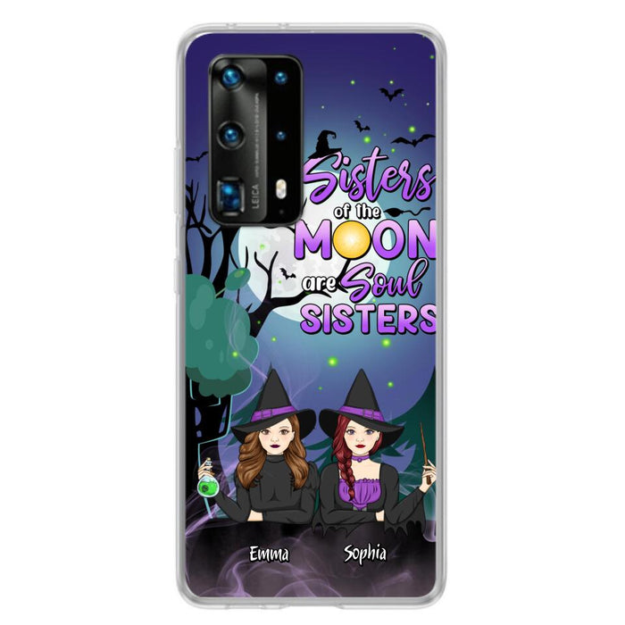 Custom Personalized Witches Phone Case for Xiaomi/ Huawei/ Oppo - Gift Idea For Halloween/ Friends with up to 4 Witches - Sisters Of The Moon Are Soul Sisters