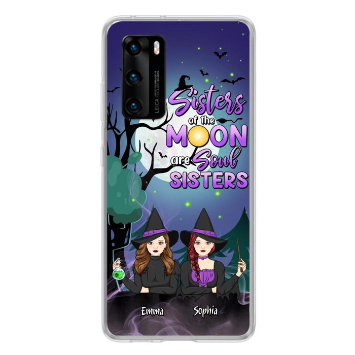 Custom Personalized Witches Phone Case for Xiaomi/ Huawei/ Oppo - Gift Idea For Halloween/ Friends with up to 4 Witches - Sisters Of The Moon Are Soul Sisters