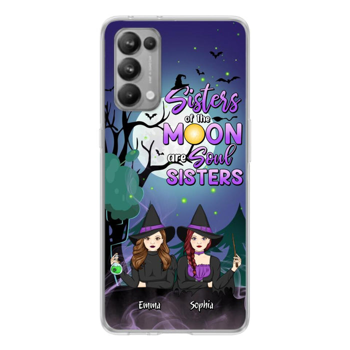 Custom Personalized Witches Phone Case for Xiaomi/ Huawei/ Oppo - Gift Idea For Halloween/ Friends with up to 4 Witches - Sisters Of The Moon Are Soul Sisters