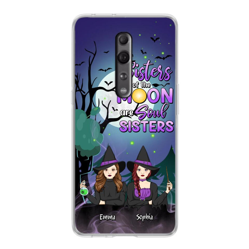 Custom Personalized Witches Phone Case for Xiaomi/ Huawei/ Oppo - Gift Idea For Halloween/ Friends with up to 4 Witches - Sisters Of The Moon Are Soul Sisters