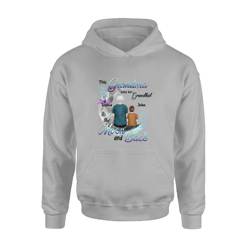 Personalized Grandma Shirt - Up to 4 Kids - Mother's Day Gift For Grandma - This Nana Loves Her Grandkid To The Moon And Back