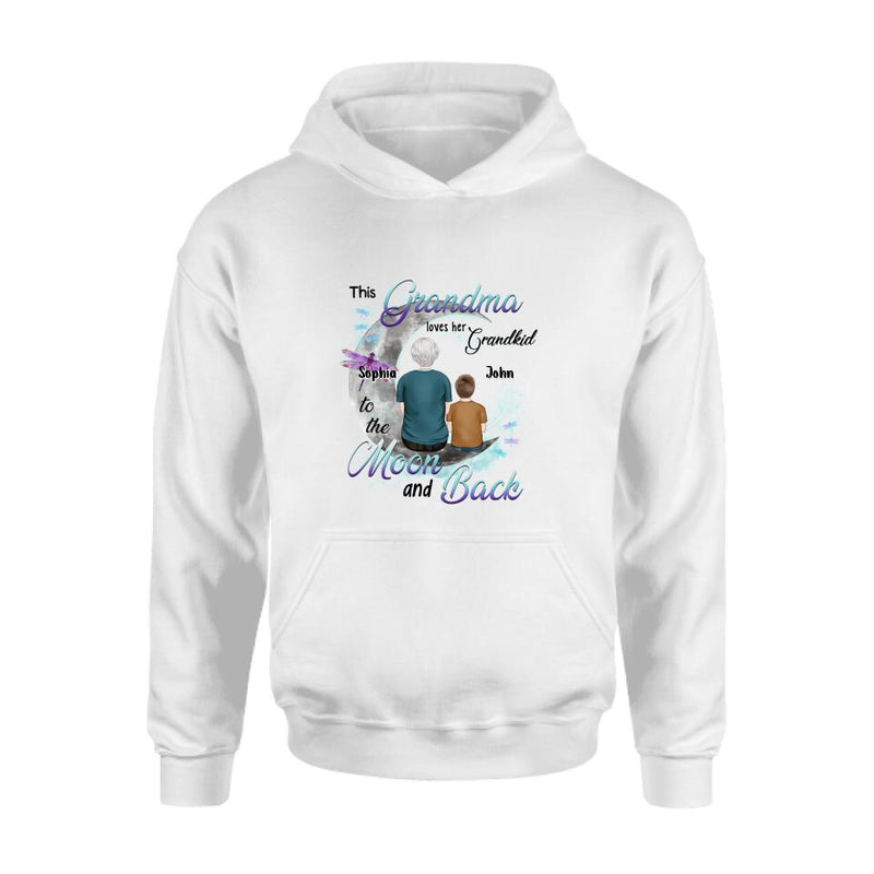 Personalized Grandma Shirt - Up to 4 Kids - Mother's Day Gift For Grandma - This Nana Loves Her Grandkid To The Moon And Back
