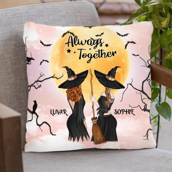 Custom Personalized Witches Pillow Cover - Halloween Gift For Friends/Wiccan Decor/Pagan Decor - Always Together