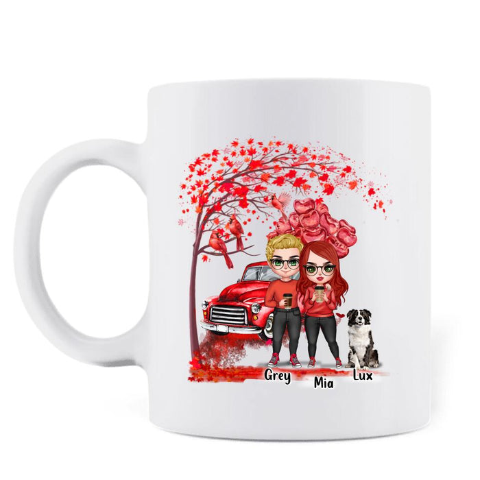 Custom Personalized Valentine Couple & Dog Coffee Mug - Valentine's Day Gift Idea For Couple - Annoying Each Other For 20 Years And Still Going Strong