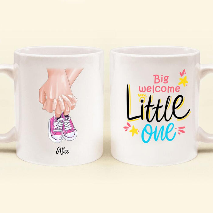 Personalized Pregnant Mom/Baby Shower Coffee Mug - Best Gift for Pregnant Mom - Big Welcome Little One - EG568B