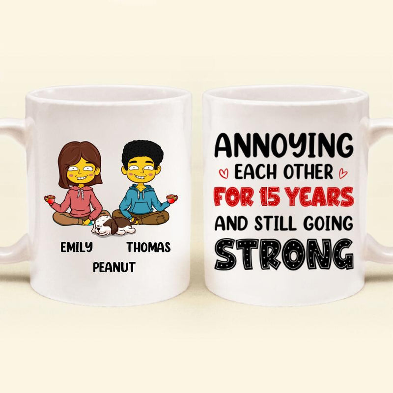 Personalized Annoying Couple Mug - Up to 4 Pets - Gift Idea For Couple - This Valentine I Want You To Know How Much I Have Enjoyed Annoying You For All This Time