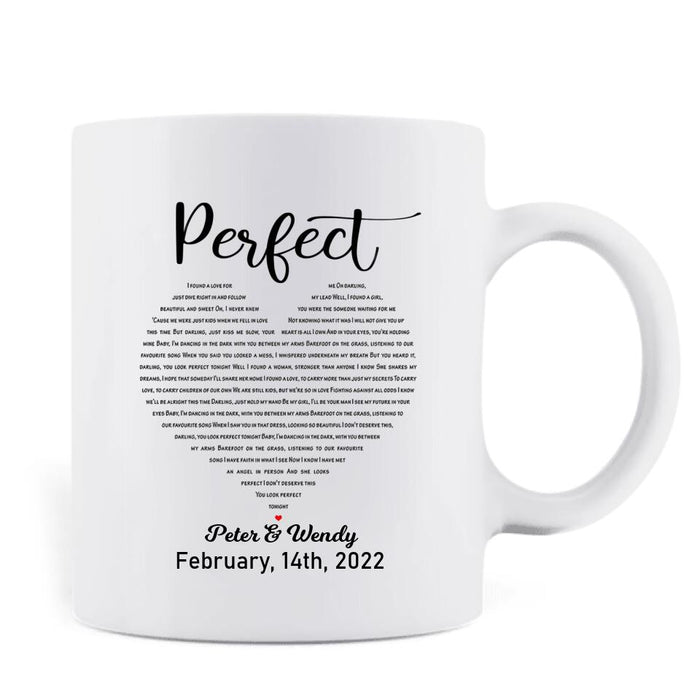 Custom Personalized Perfect Heart Couple Motorbike Coffee Mug - Valentine's Day Gift Idea For Couple