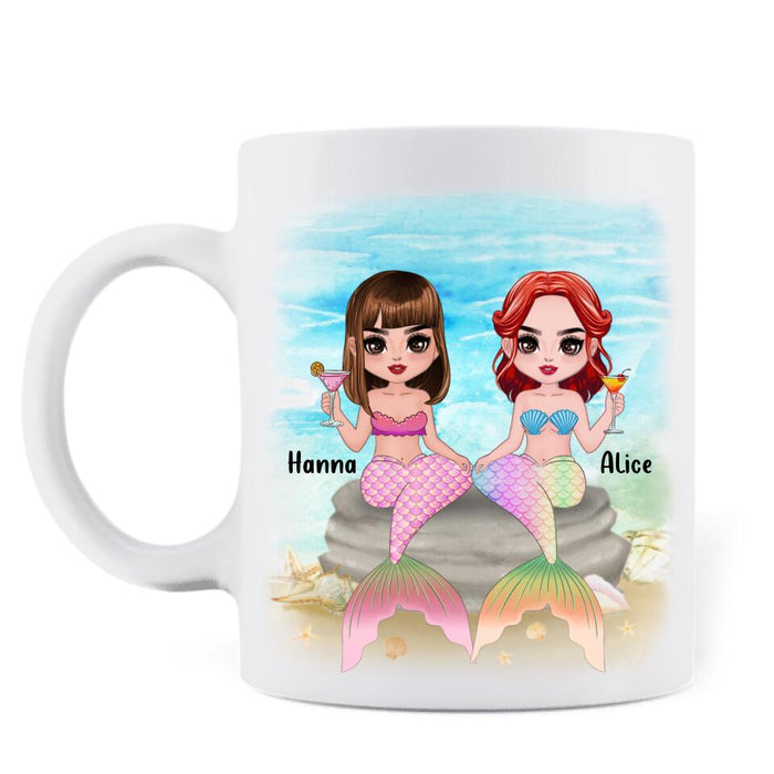 Custom Personalized Mermaid Friends Coffee Mug - Gift Idea For Mermaid Lover -  Salty lil' Beaches