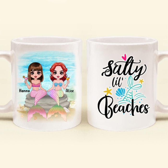 Custom Personalized Mermaid Friends Coffee Mug - Gift Idea For Mermaid Lover -  Salty lil' Beaches