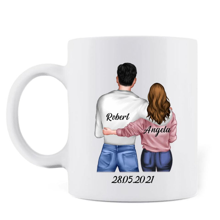 Personalized Couple Mug Coffee, Gifts for Couple Valentines Day - Happy Valentine's