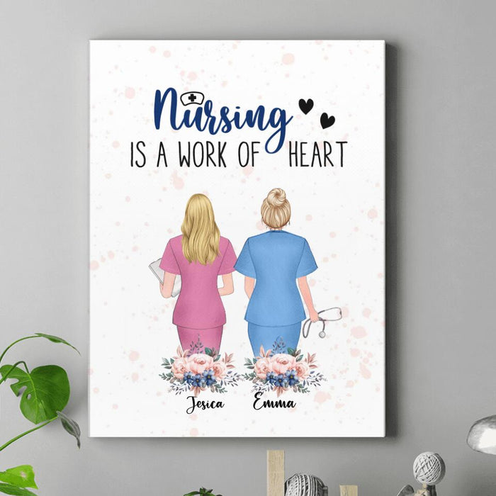 Custom Personalized Nurse Friends Canvas - Upto 6 Nurses - Best Gift For Nurse Besties - It's A Beautiful Day To Save Lives