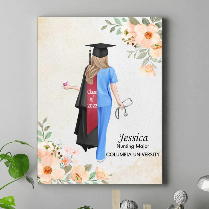 Custom Personalized Nursing School Graduation Vertical Canvas - Best Gift Idea For Nurse/ Future Nurse - Class Of 2022