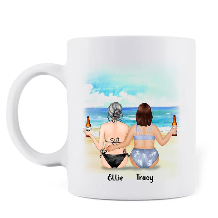 Custom Personalized Curvy/Slim Girls Bikini Mug - Best Gift For Best Friends - Soul Sisters - AQ5WVZ
