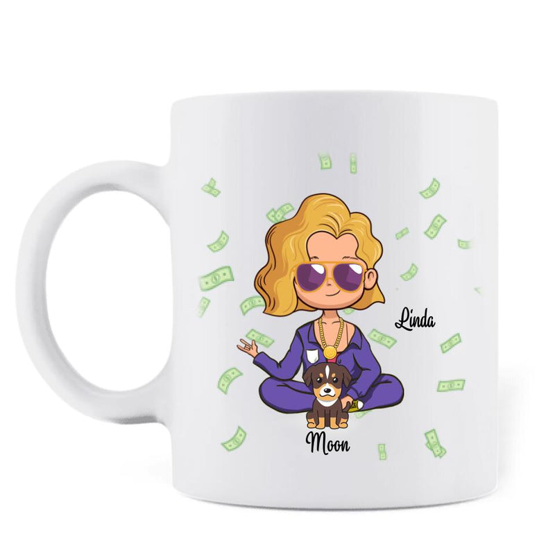 Personalized Mom/Dad & Pet Mug - Mother's Day/Father's Day Gift For Pet Mom Dad - Up to 5 Pets - I Work Hard So That My Dogs Can Have A Better Life