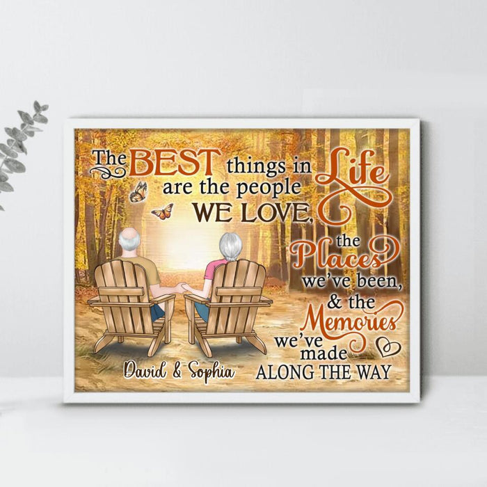 Custom Personalized Couple Poster - Gift Idea For Couple - The Best Things In Life