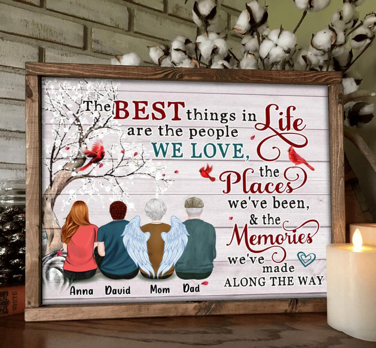 Custom Personalized Memorial Family Poster - Upto 4 People - Memorial Gift Idea For Family - The Best Things In Life