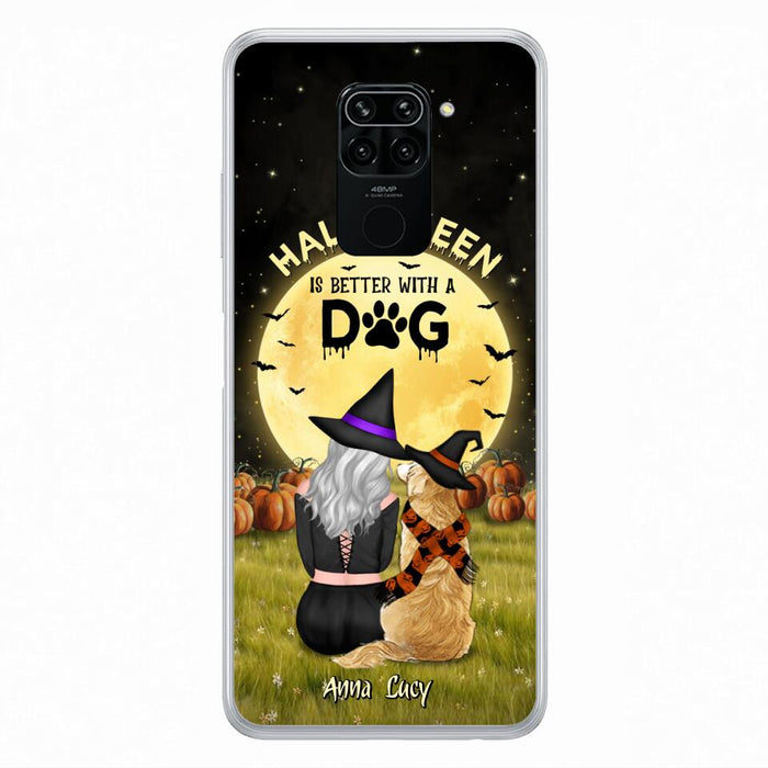 Custom Personalized Halloween Phone Case for Xiaomi/Oppo/Huawei - Gift Idea For Dog Owner with up to 4 Dogs - Halloween Is Better With A Dog