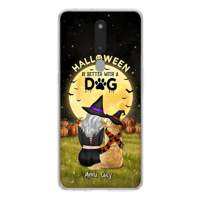 Custom Personalized Halloween Phone Case for Xiaomi/Oppo/Huawei - Gift Idea For Dog Owner with up to 4 Dogs - Halloween Is Better With A Dog