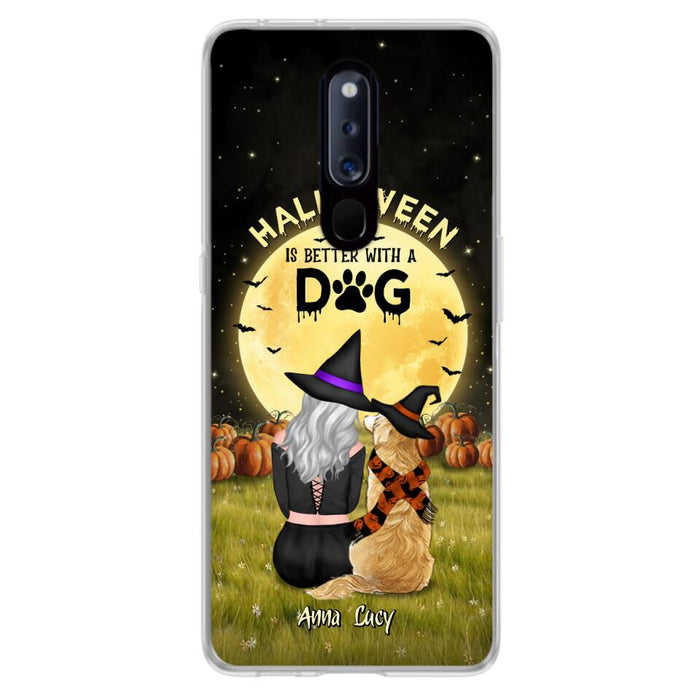 Custom Personalized Halloween Phone Case for Xiaomi/Oppo/Huawei - Gift Idea For Dog Owner with up to 4 Dogs - Halloween Is Better With A Dog