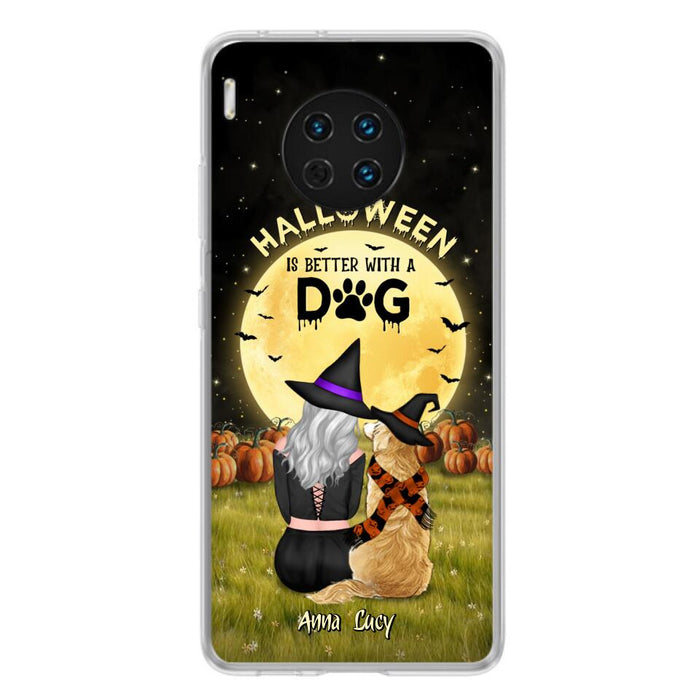 Custom Personalized Halloween Phone Case for Xiaomi/Oppo/Huawei - Gift Idea For Dog Owner with up to 4 Dogs - Halloween Is Better With A Dog