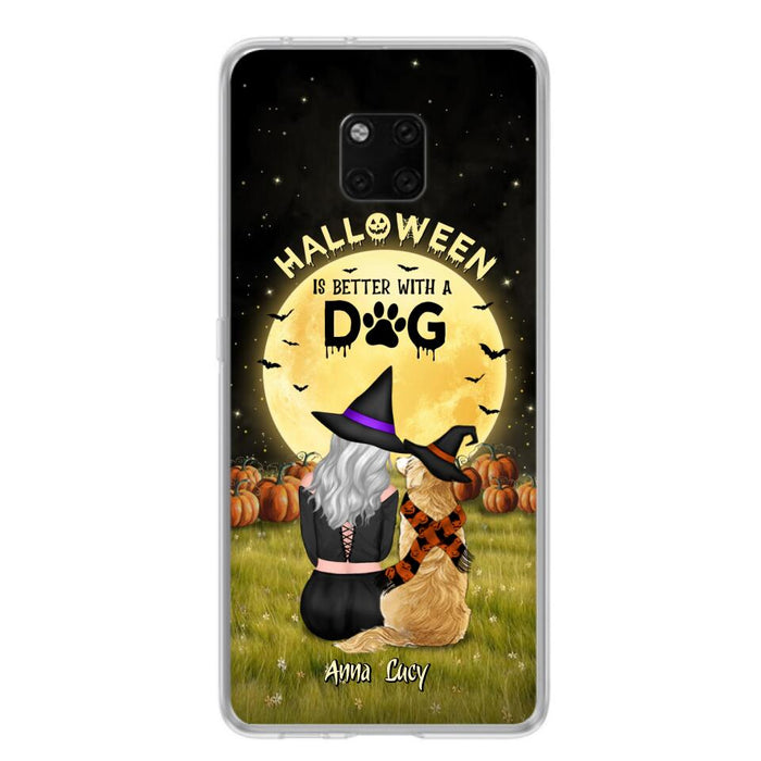 Custom Personalized Halloween Phone Case for Xiaomi/Oppo/Huawei - Gift Idea For Dog Owner with up to 4 Dogs - Halloween Is Better With A Dog