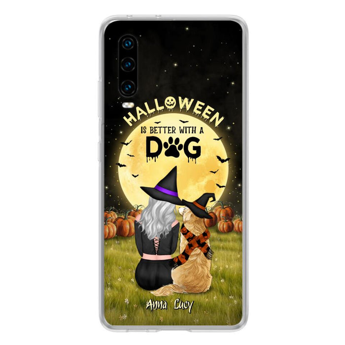 Custom Personalized Halloween Phone Case for Xiaomi/Oppo/Huawei - Gift Idea For Dog Owner with up to 4 Dogs - Halloween Is Better With A Dog