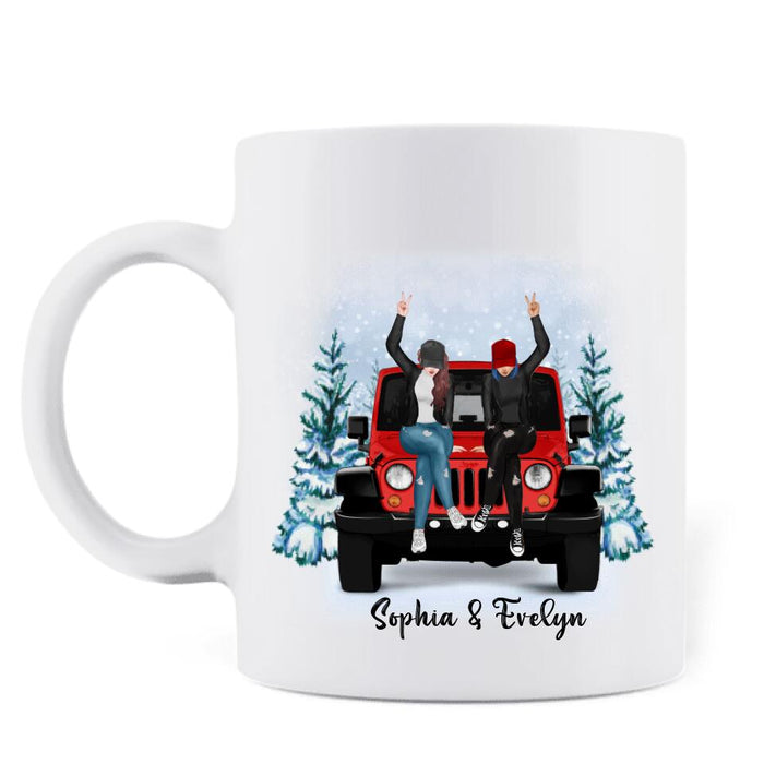 Custom Personalized Besties Off-road Coffee Mug - Gift For Best Friends - Life Was Meant For Good Friends And Great Adventures
